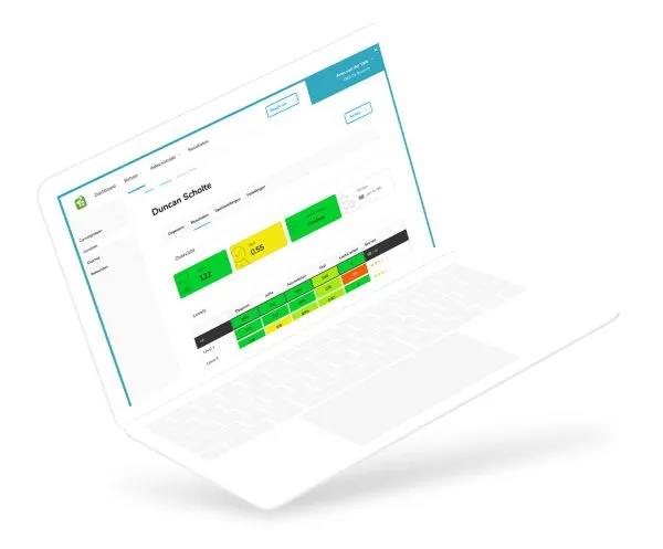 Beheersysteem van de Typetuin waarin scholen de resultaten van hun leerlingen kunnen inzien.